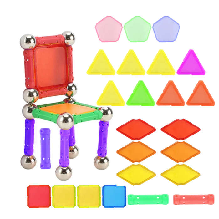 50 Pieces Magnetic Sticks Building Blocks Puzzle Toy Set For Children