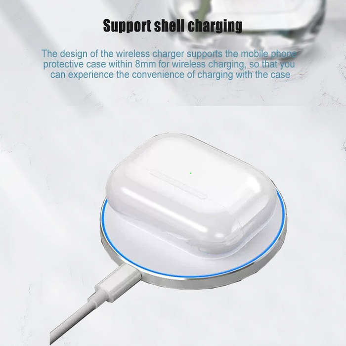 2-in-1 3W Wireless Charger For Airpods 3 AirPods Pro & Apple iPhone