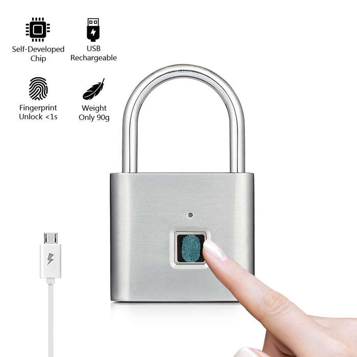 USB Rechargeable Smart Keyless Fingerprint Electric Lock