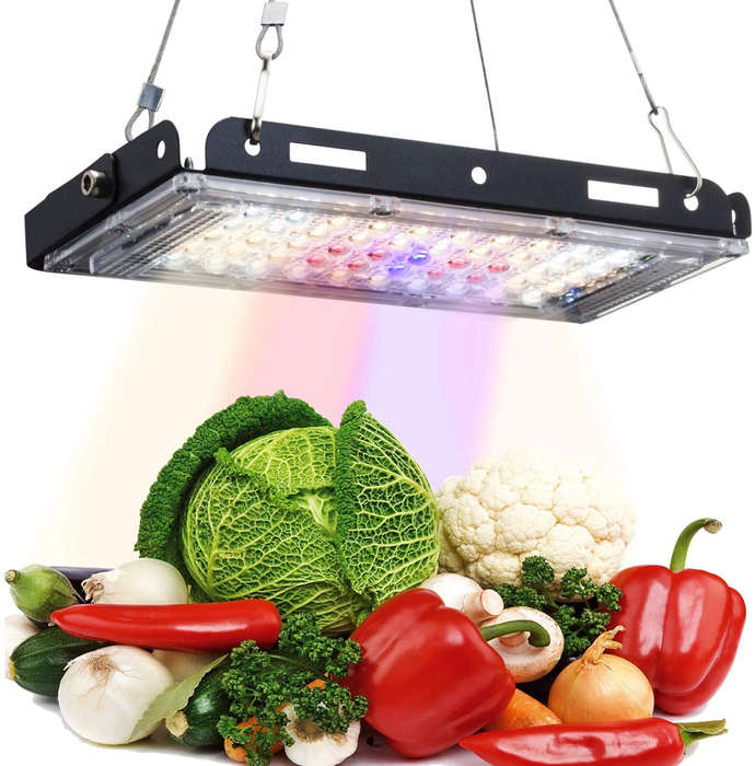 LED Grow Light Full Spectrum 50W Ultrathin Hanging Growing Lamp