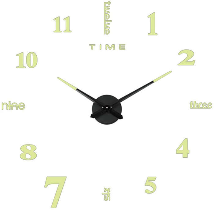 Luminous Large Wall Clock 3D DIY Clock