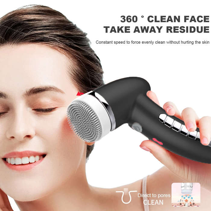 4 in 1 Deep Cleaning Electric Sonic Vibration Face Cleaner Brush