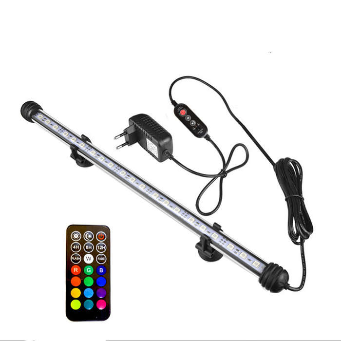 Waterproof LED Fish Tank Lights RGB Aquarium Lights with Timer Control