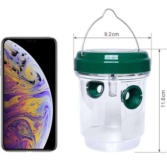 Solar Wasp Traps Solar Powered Wasp Catcher Reusable Bee Catcher Outdoor