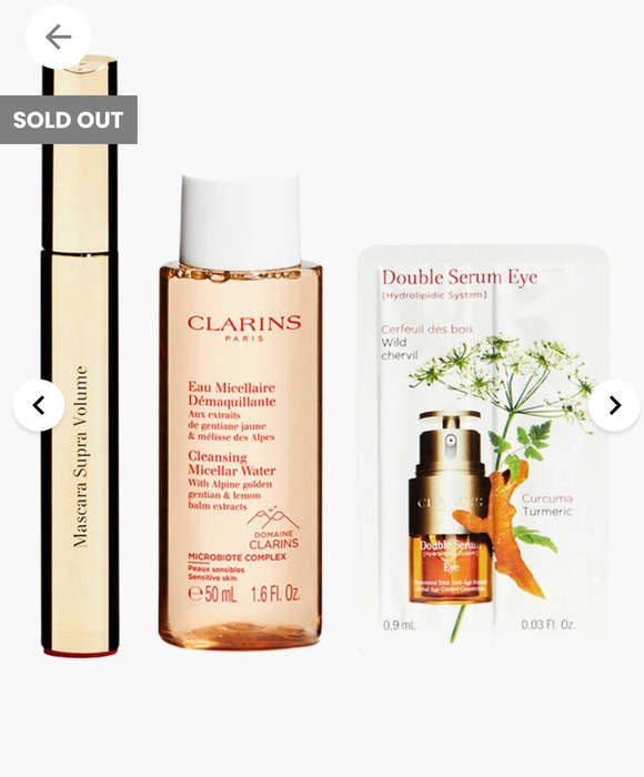 Get a FREE Gift with this item. Womens Month : 40% Off Clarins Supra Volume Mascara Set