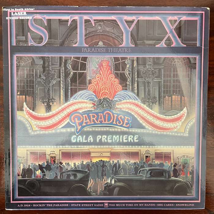 Styx - Paradise Theatre Vinyl LP South African Press Etched