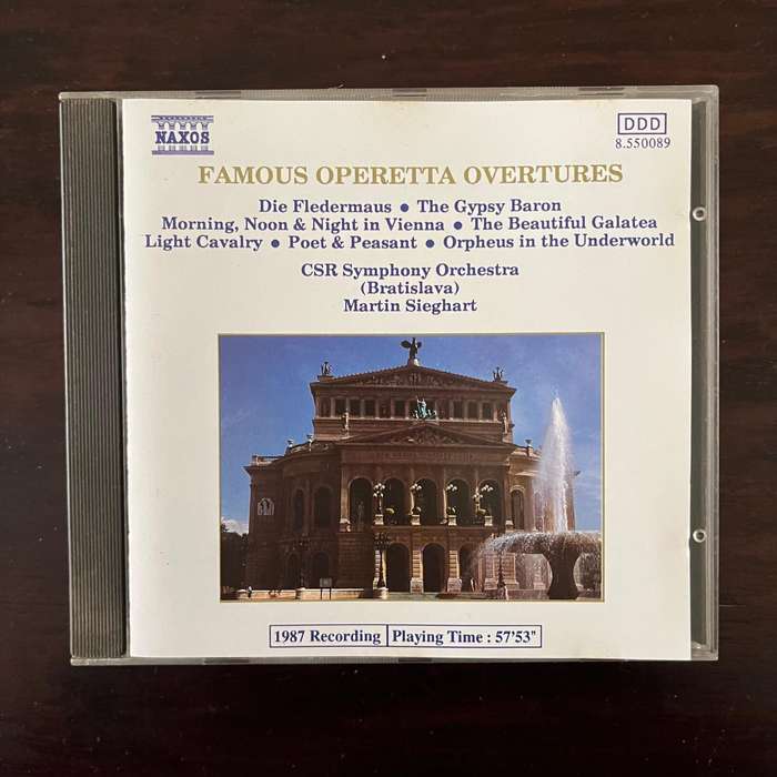 Famous Operetta Overtures CD Naxos Import