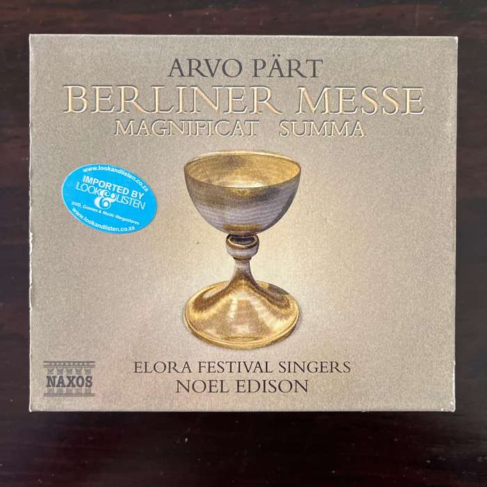 Arvo Part - Berliner Messe CD Naxos Import