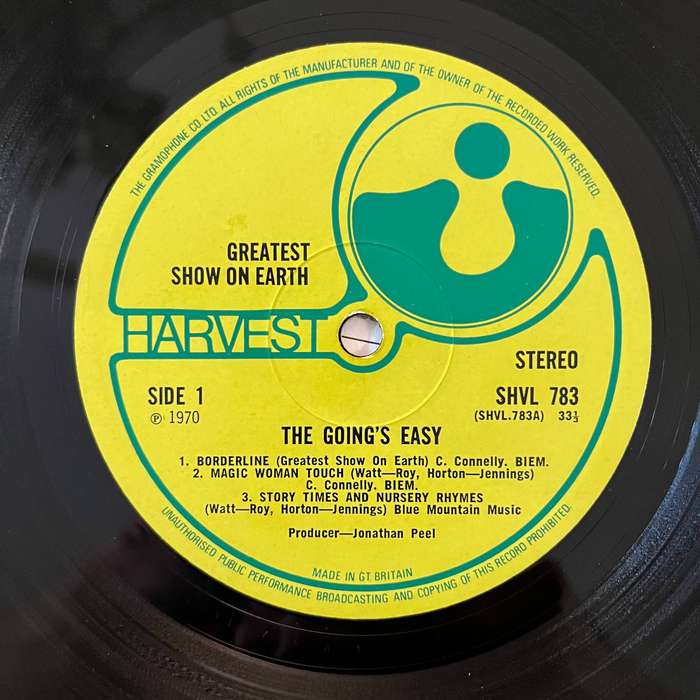The Greatest Show On Earth - The Going's Easy Vinyl LP Blues Rock First UK Press
