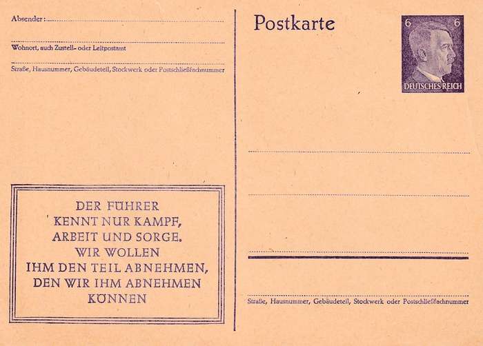 DEUTSCHES REICH - Adolf HITLER - Postcard - Poskaart - UNUSED