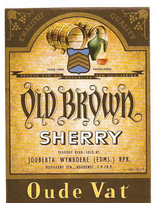4 x Vintage Wine Bottle Labels, Jouberta Wine Farmers