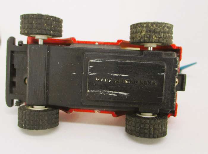 Willys Jeep in Red, Made in Hong Kong. 1:60  Scale Die Cast Toy Car Vehicle