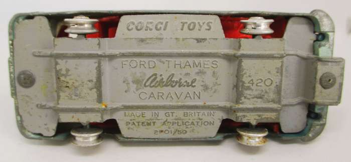 1962 Vintage Corgi 420 Ford Thames Airborne Caravan in Dinky 1.43 scale Diecast