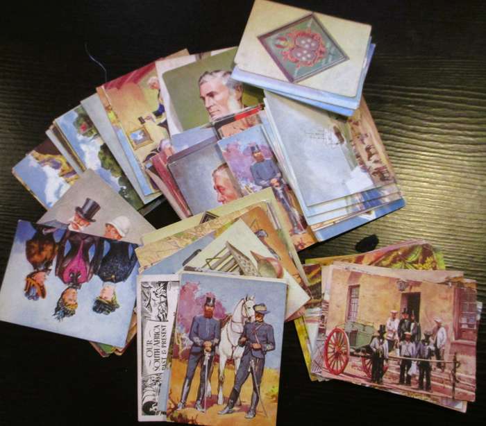 Lot of 98 Vintage Our South Africa Past and Present Cigarette cards.