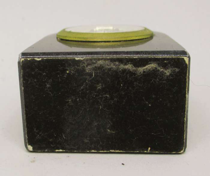 Vintage Miniature Gray Marble Desk Clock Brass face, Quartz. 65x45x30mm