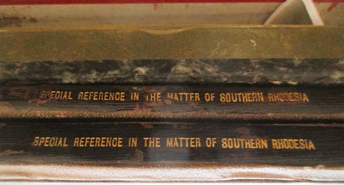 Antique Law Records in bind. 1914. Souther Rhodesia, BSAC v The Natives. Pleadings and Orders App B