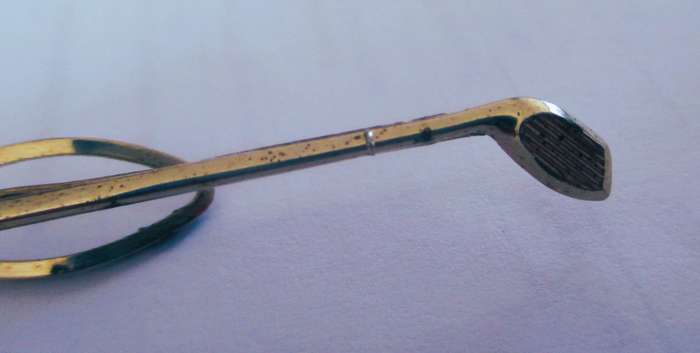 Vintage Stratton Imitation Tie Clip GOLF CLUB Silver Tone 70mm