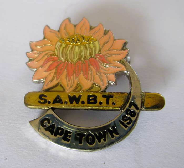 Vintage SAWBT Cape Town 1987 Badge