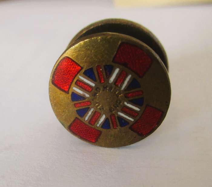 WW1 Canadian CEF Legion Of Frontiersmen Veterans Enamel Button Hole Badge