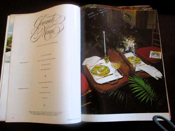 Vintage Gourmet Magazine,  Jan 1972, Jul 1973 and Feb 1980  As per photo.