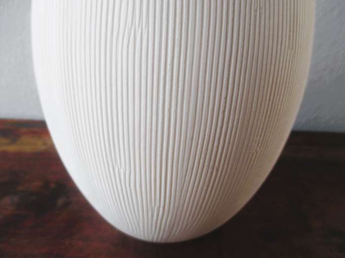 Ceramic Stripped Table Bud Vase, 200mm high
