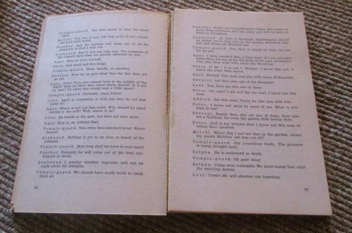 The Oberammergau Passion Play 1970 text book. pages loose