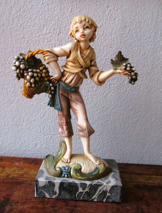 Vintage Figurine Depose Italy 721 Genuine Carrara Marble Made In Italy Rare 20cm high