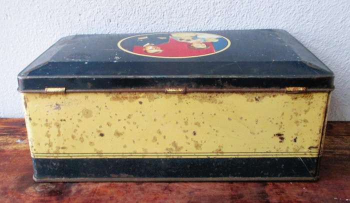 Vintage JOKO Tea Tin Blik Queen Elizabeth coronation June 1953. 200x80x115mm