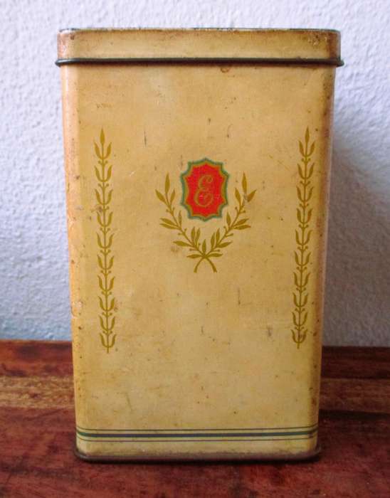Vintage 1953 Queen Elizabeth II Coronation Souvenir Tea Tin - Duke of Edinburgh - 115x70x100mm