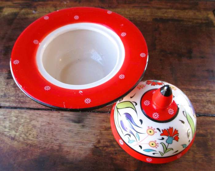 Turkish Ceramic Special Relief Bon bon Dish 15 Cm
