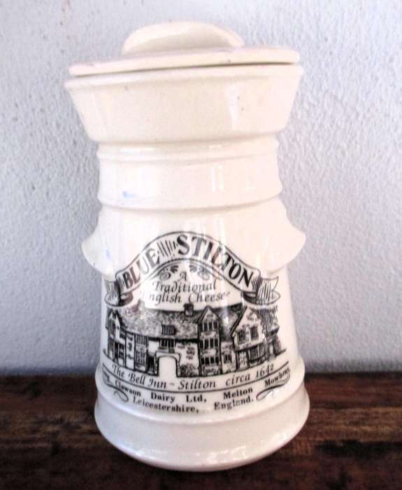 Vintage Stilton Cheese Jar Made by London Pottery for Long Clawson Dairy Ltd  150mm higj