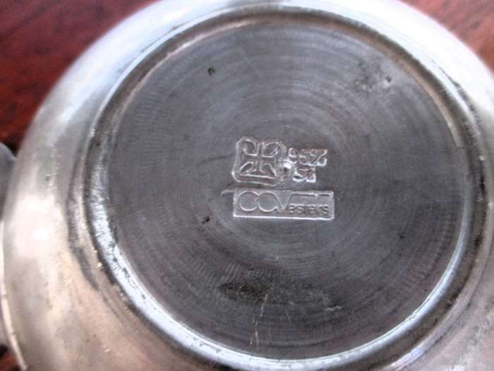 Antique Pewter Porringer Bowl Rare Double Handel, marked. 200mmx40mm.