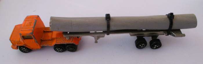 Majorette Vintage Manufacture Diecast Construction Truck with trailer.