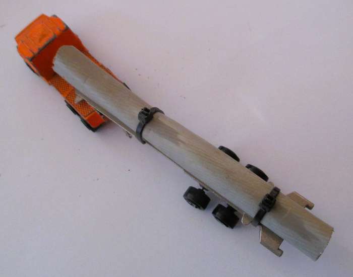 Majorette Vintage Manufacture Diecast Construction Truck with trailer.