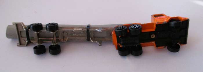 Majorette Vintage Manufacture Diecast Construction Truck with trailer.