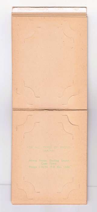 Vintage Your Holiday at the Cape Photo and Movie Snaps Album. Booklet.