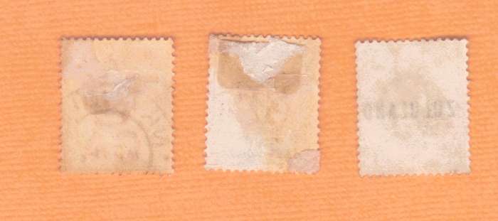 Lot of three RARE Zululand stamps.