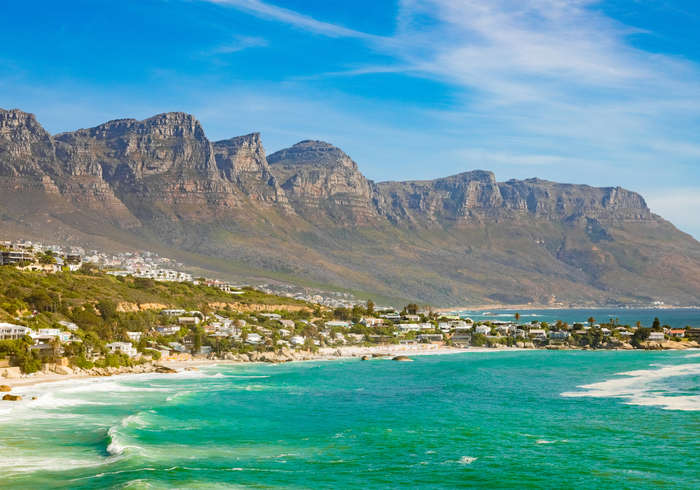 Cape Town Mountains with Ocean - A0 Canvas Print