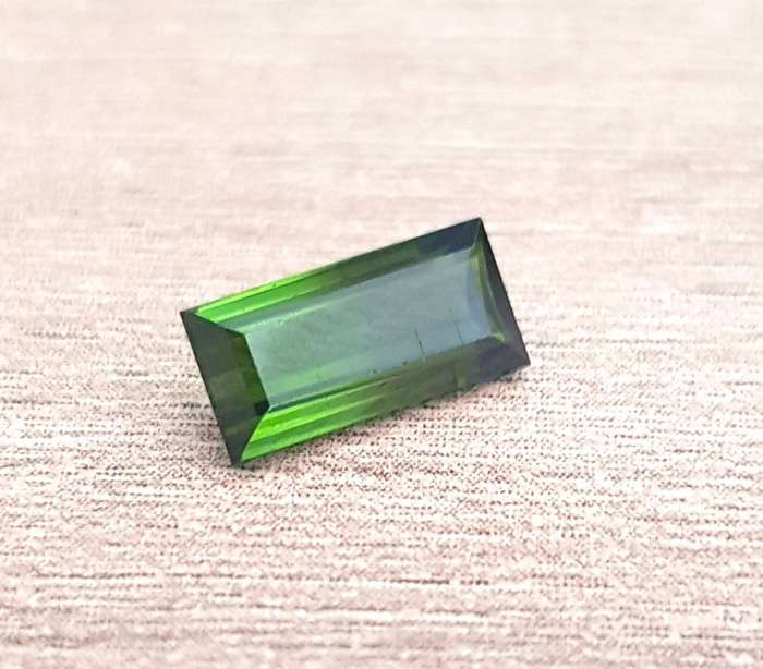 1.37ct Green Tourmaline VS Baguette 9.3x4.5mm  Nigeria