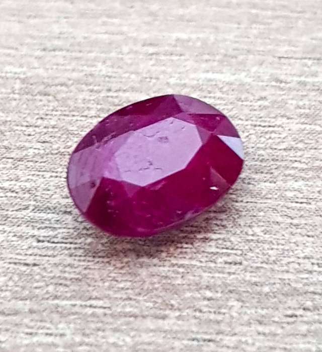 1.40Ct. Ruby Purplish Red Oval Natural Gemstone Heated Only Winza,Tanzania