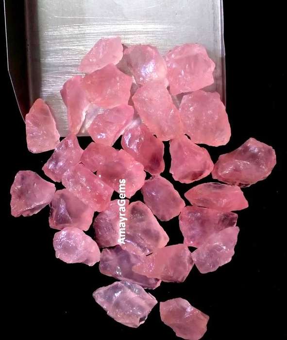 Pink Rose Quartz Raw, Size 12-15 MM Pink Rose Quartz Crystals Rough Natural