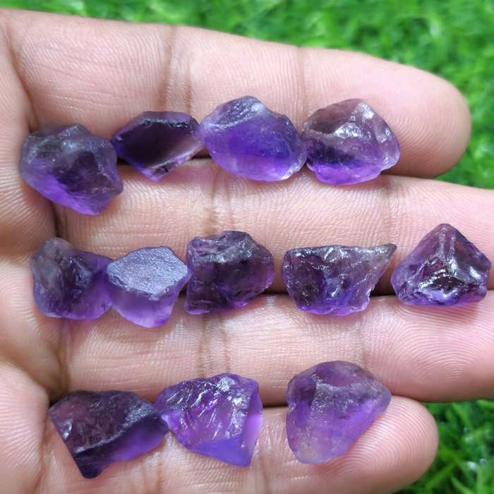 Amethyst Rough Kanela ,Size 13-15 MM Fantastic Quality ,Natural Purple Amethyst Gemstone