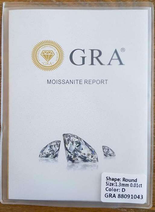 Moissanites 1.3mm D/VVS1 GRA Certified 1.00ct 100Pieces Small Size Stones Loose