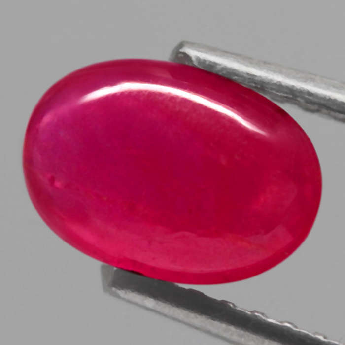 1.14Ct.  Ruby Reddish Pinkish Red Oval Cabochon Normal Heated Tanzania