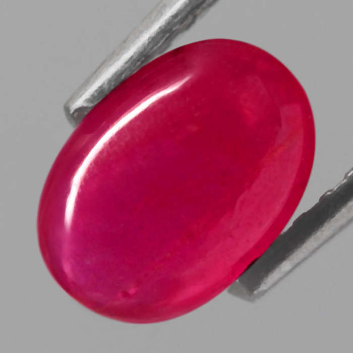 1.14Ct.  Ruby Reddish Pinkish Red Oval Cabochon Normal Heated Tanzania