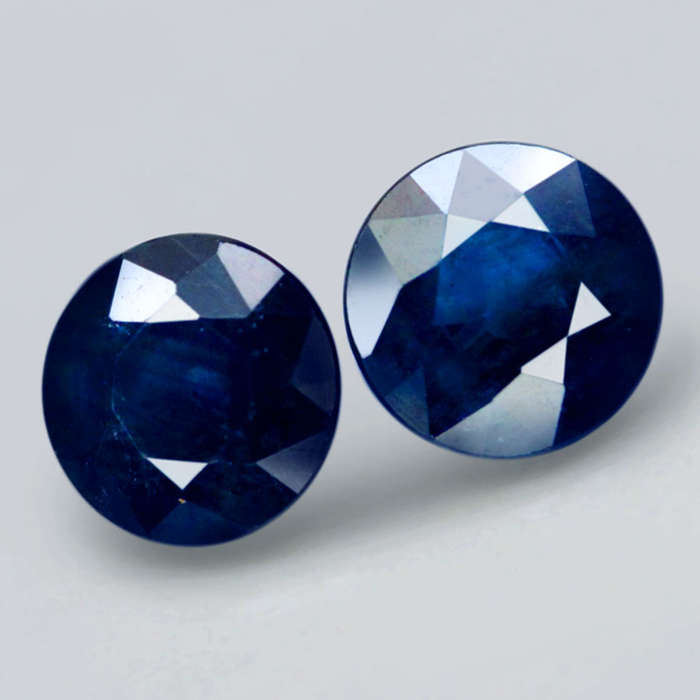 0.88Ct.  Sapphire Blue Round **PAIR**Normal Heated  Ravishing Natural Gemstone