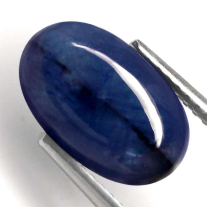 4.30Ct.  Sapphire Blue Oval Cabochon  Mozambique Natural Gemstone