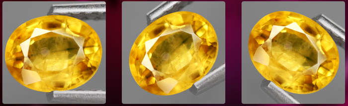 0.91Ct. Sapphire Yellow Oval  Precious Gem Ravishing Colour! Unheated