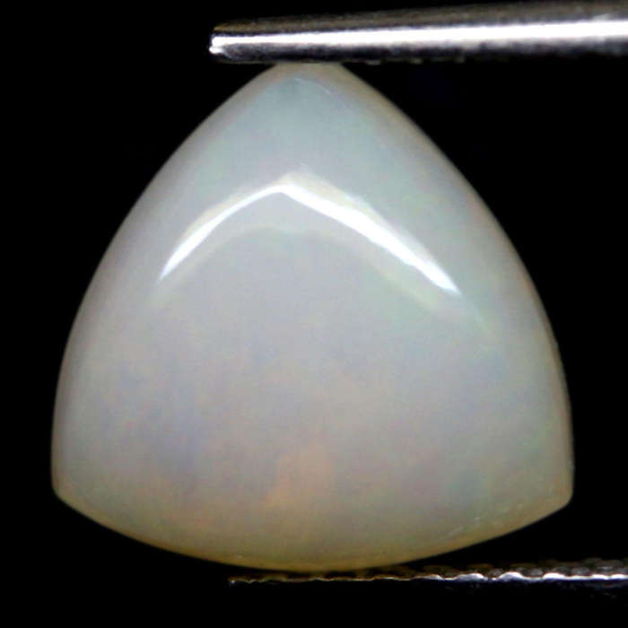 2.03Ct. Opal Triangle Cabochon Multi Colors Glittering Rainbow 3D Ethiopian