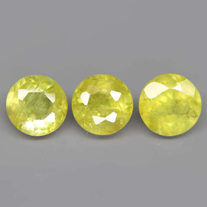 1.22Ct. Sphene Yellowish Green Round Madagascar Ravishing!Natural Gemstone